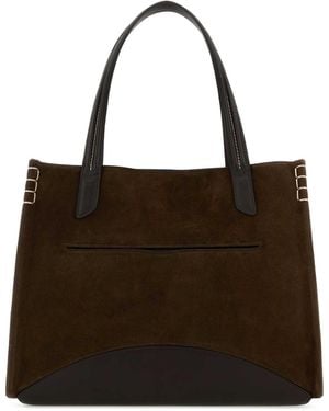 JW Anderson Jw Anderson Suede Loafer Shopping Bag - Brown