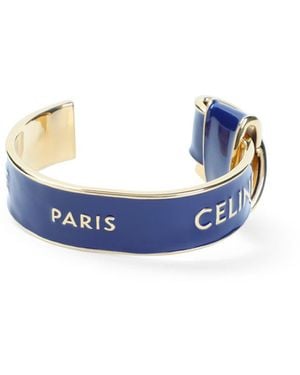 Celine Knotted Cuff Bracelet - Blue