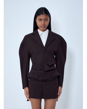 Issey Miyake Tailored Blazer Mini Dress - Blue