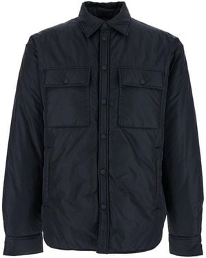 DSquared² Jacket With Classic Collar And Logo Print On The Rear - Blue