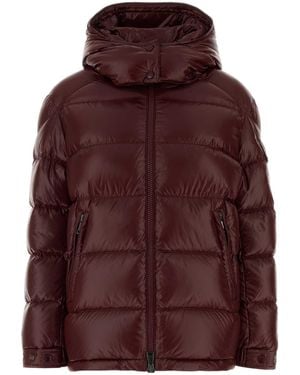 Moncler Burgundy Nylon Maire Down Jacket - Purple