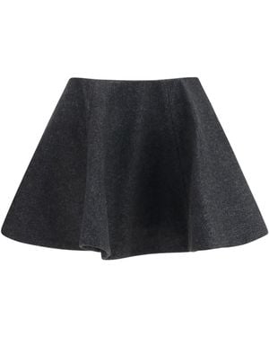 Ganni Wool Peacoat Skirt - Black