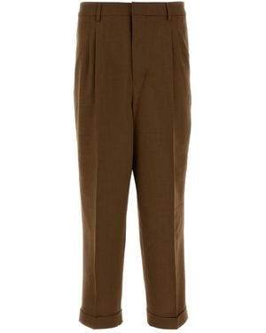 Ami Paris Flat Front Pant - Natural