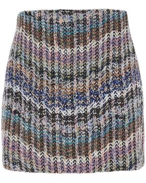 Missoni Skirt With Motif And All-Over Sequins - Gray