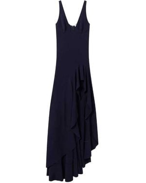 Stella McCartney Asymmetric Dress With Ruffles - Blue