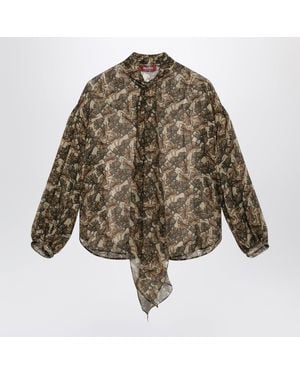 Max Mara Printed Silk Chiffon Blouse - Multicolor