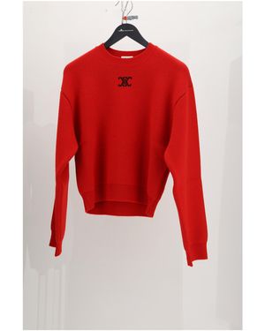 Celine Crewneck Sweater - Red