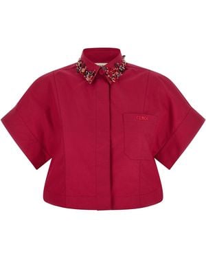 Fendi Shirt With Embroidery - Red