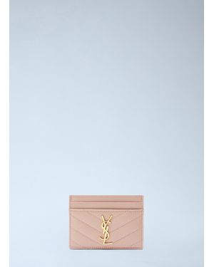 Saint Laurent Monogram Cardholder - Blue