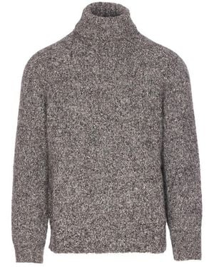 Brunello Cucinelli High Neck Sweater - Gray