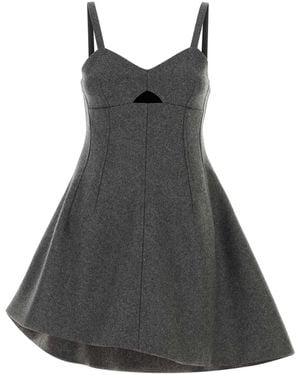 Jil Sander Dark Wool Mini Dress - Black
