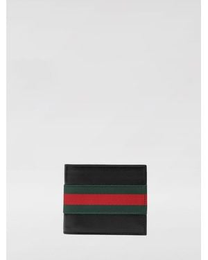 Gucci Web Leather Wallet - White