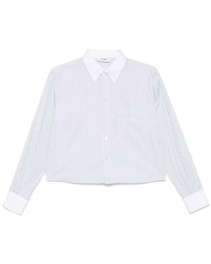 Celine Cotton Cropped Shirt - White