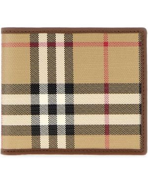 Burberry Printed Canvas Wallet - Natural