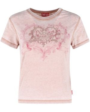 DIESEL 'Ila' Cotton Blend T-Shirt - Pink