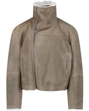 Rick Owens Leather Jacket - Brown