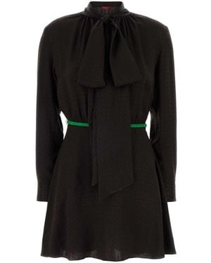 Gucci Brown Jacquard Dress - Black