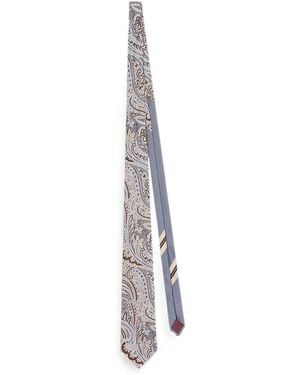 Dries Van Noten Tie 102 Q.4901 M.W.Tie Sky - White