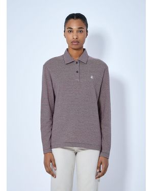 Jil Sander Long Sleeve Polo Shirt - Purple
