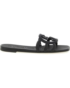Gucci 'Incrocio Gg' Sandals - Black