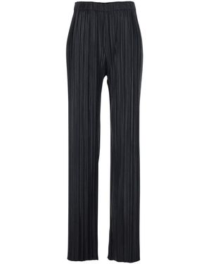 Phoebe Philo 'Razor Pleat' Pants With Front Pleats And High Waist - Blue