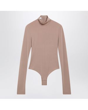 ANDAMANE Blush Turtleneck Bodysuit - Pink