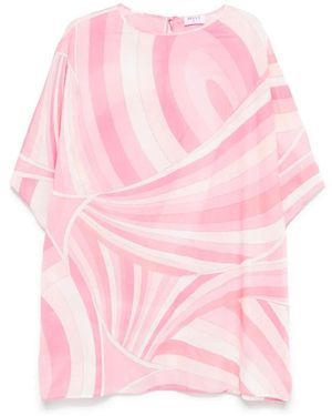 Emilio Pucci Printed Cotton Kaftan Dress - Pink