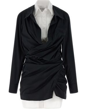 The Attico Double Layer Shirt Dress - Black