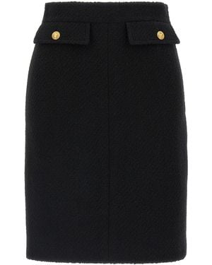 Chloé Chloã Bouclã Wool Skirt - Black