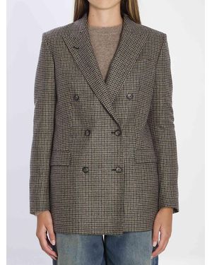 ジャケット TAGLIATORE JASMINE DOUBLE-BREASTED JACKET IN LINEN BLEND Tagliatore Jasmine double-breasted linen blazer | The