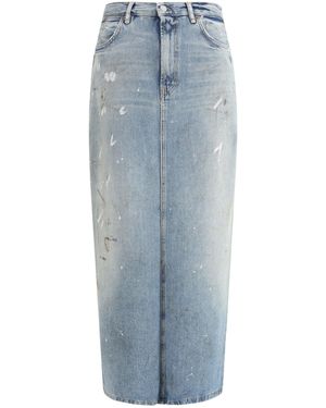 Acne Studios Denim Midi Skirt - Blue