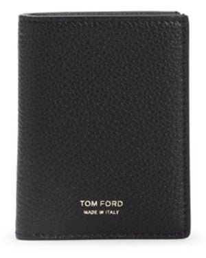 Tom Ford T Line Folding Card Holder - Black
