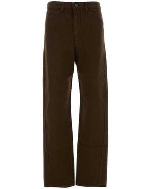 Lemaire Five Pockets Twisted Pants - Brown