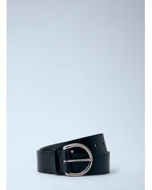 Phoebe Philo Round Buckle Belt - Blue
