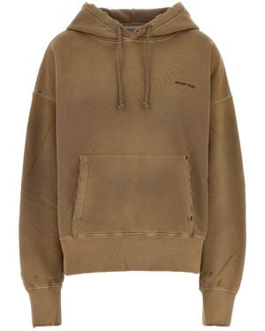 Golden Goose Deluxe Brand Camel Cotton Oversize Sweatshirt - Natural