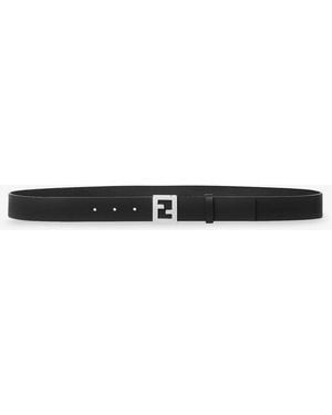 Fendi Leather Belt - White