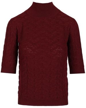 Etro Mock Neck Sweater - Red