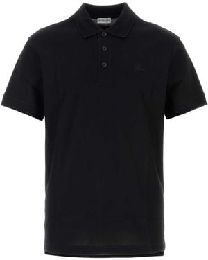 Burberry Piquet Polo Shirt - Black