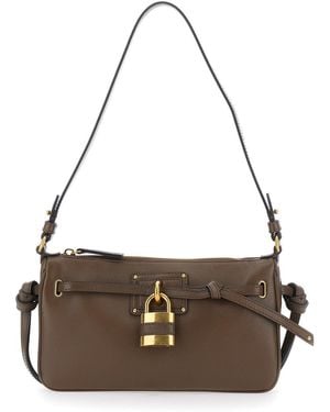 Chloé Chloé 'Paddington Sling' Crossbody Bag With Padlock On The Front And Adjustable And Removable Strap - Brown