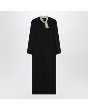 Valentino Silk Cady Couture Dress - Black