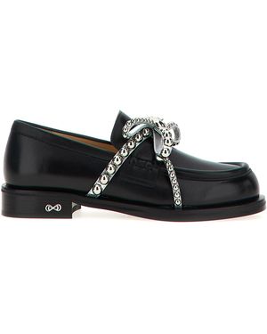 Mach & Mach Mach & Mach 'Crystal Studs' Loafers - Black