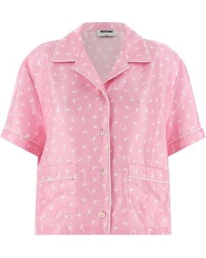 Moschino Oversized Printed Shirt - Pink