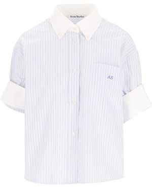 Acne Studios Short-Sleeved, Button-Up Shirt - White
