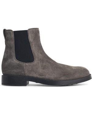 Tod's 'Chelsea' Suede Leather Ankle Boots - White