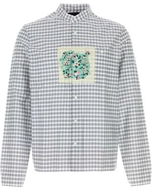 Prada Regular Check Shirt - Gray