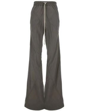 Rick Owens Flared Pants With Drawstring - Gray