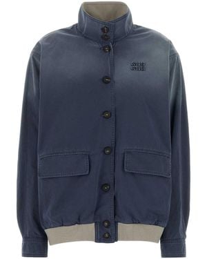 Miu Miu Twill Jacket - Blue