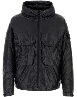 Stone Island Short Parka Jacket - Black