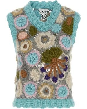Ganni 'Dreamy Floral' Vest - Blue
