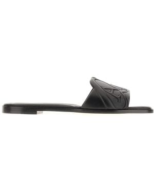 McQueen Shoes Slippers - Black